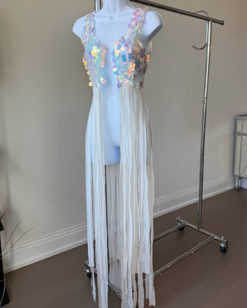 YoshiZen Sparkle Goddess Fringe Top - Image 1
