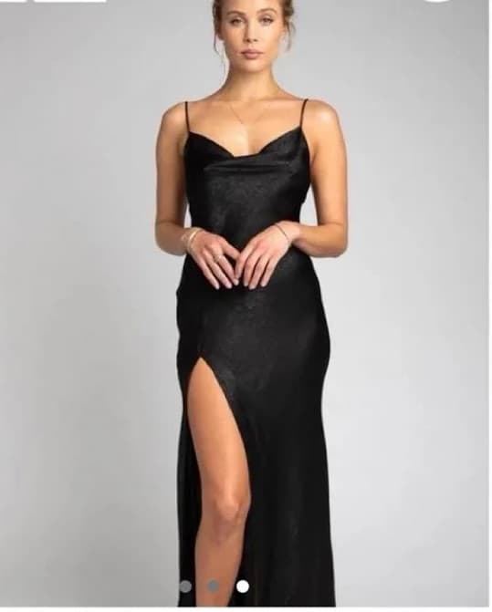 Resa Black Maxi Dress - Image 3
