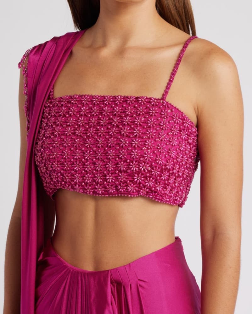 Sani Pearl Beaded Lehenga With Dupatta - Image 2