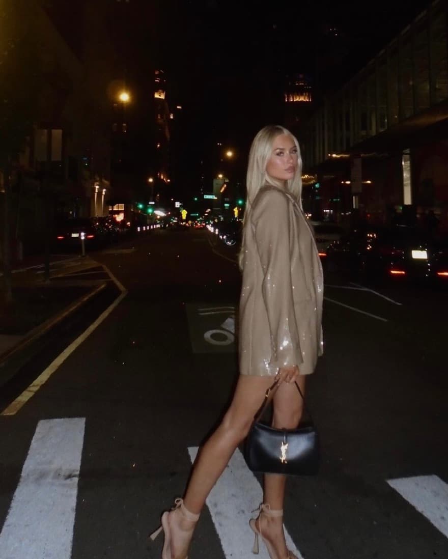 Nude Sequin Blazer - Image 1