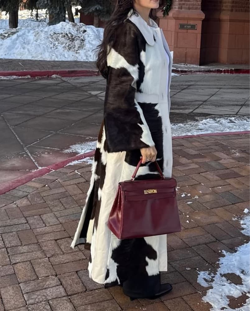 By Malene Birger Madalynn Cow Print Coat - Image 2