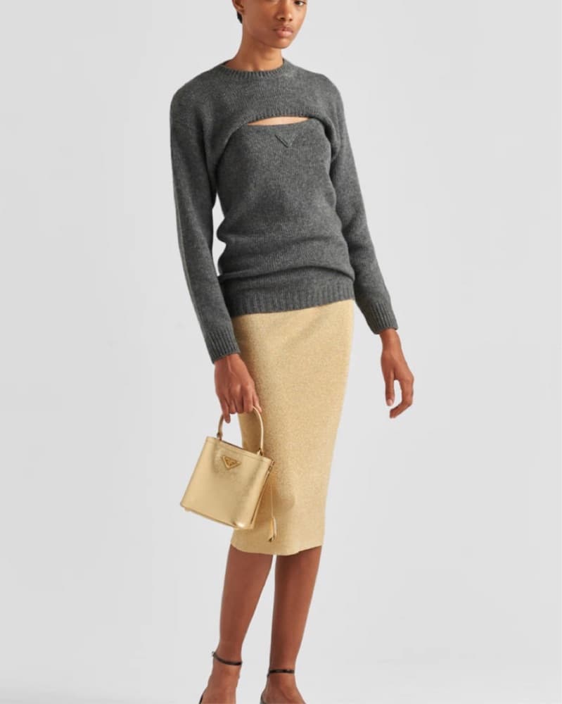 Prada Lamé Skirt Set - Image 5
