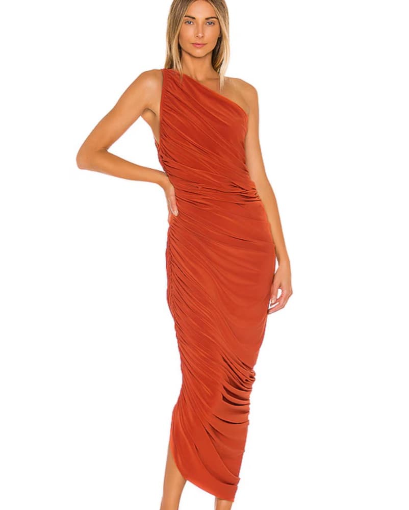 Norma Kamali Diana One-Shoulder Dress - Image 1