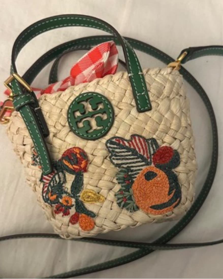 Tory Burch Embroidered Straw Tote - Image 2