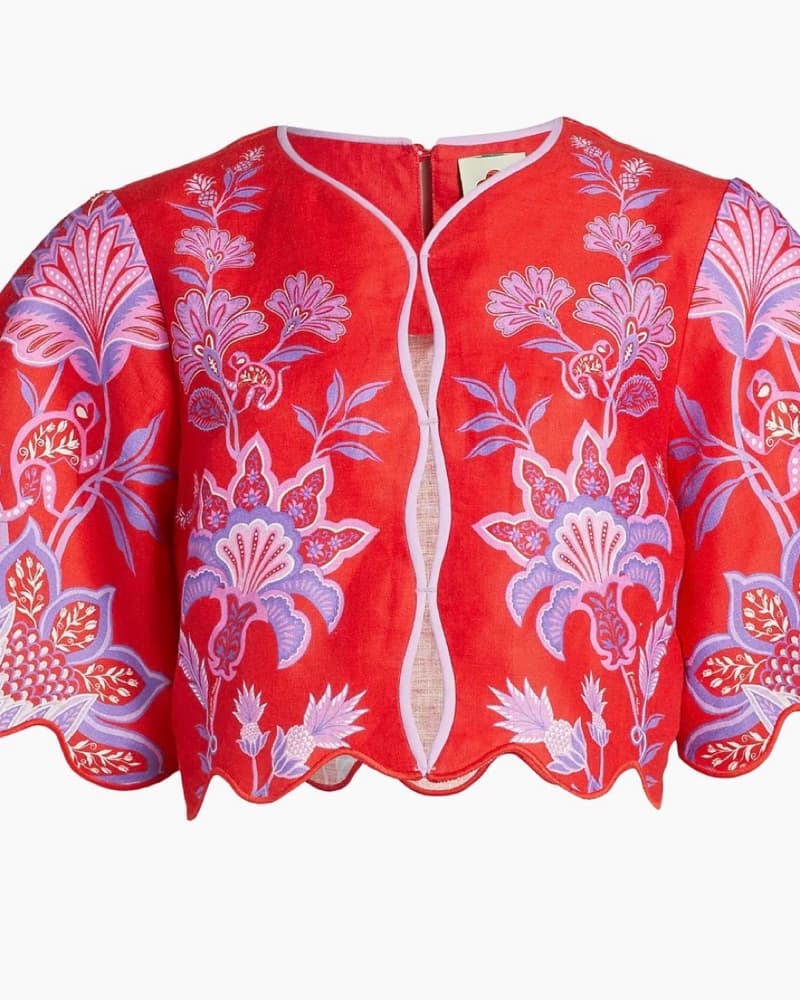 XS- S Farm Rio Vibrant Linen Top  - Image 2