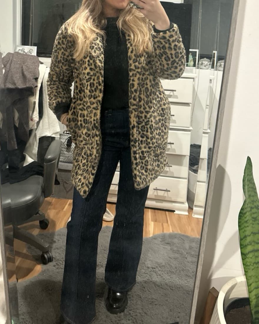 Calvin Klein Cheetah Print Coat Jacket - Image 2