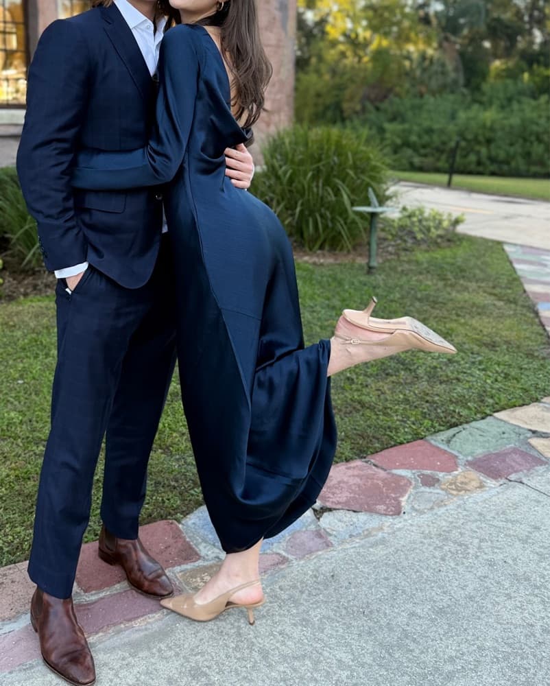 Abercrombie Navy Blue Formal Gown - Image 5