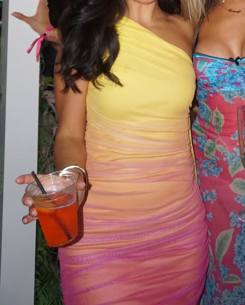 Vibrant Ombre Ruched Dress - Image 2