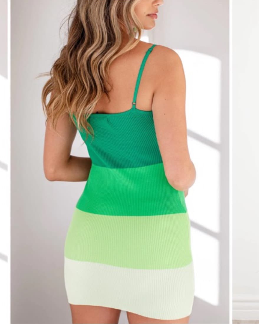 Color Block Mini Dress - Image 3