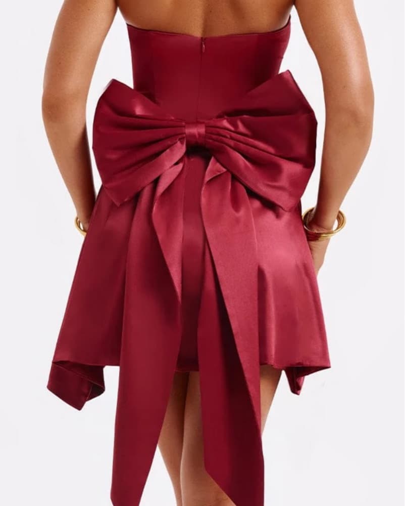 BABY BOO Freja Satin Bow Dress - Image 3