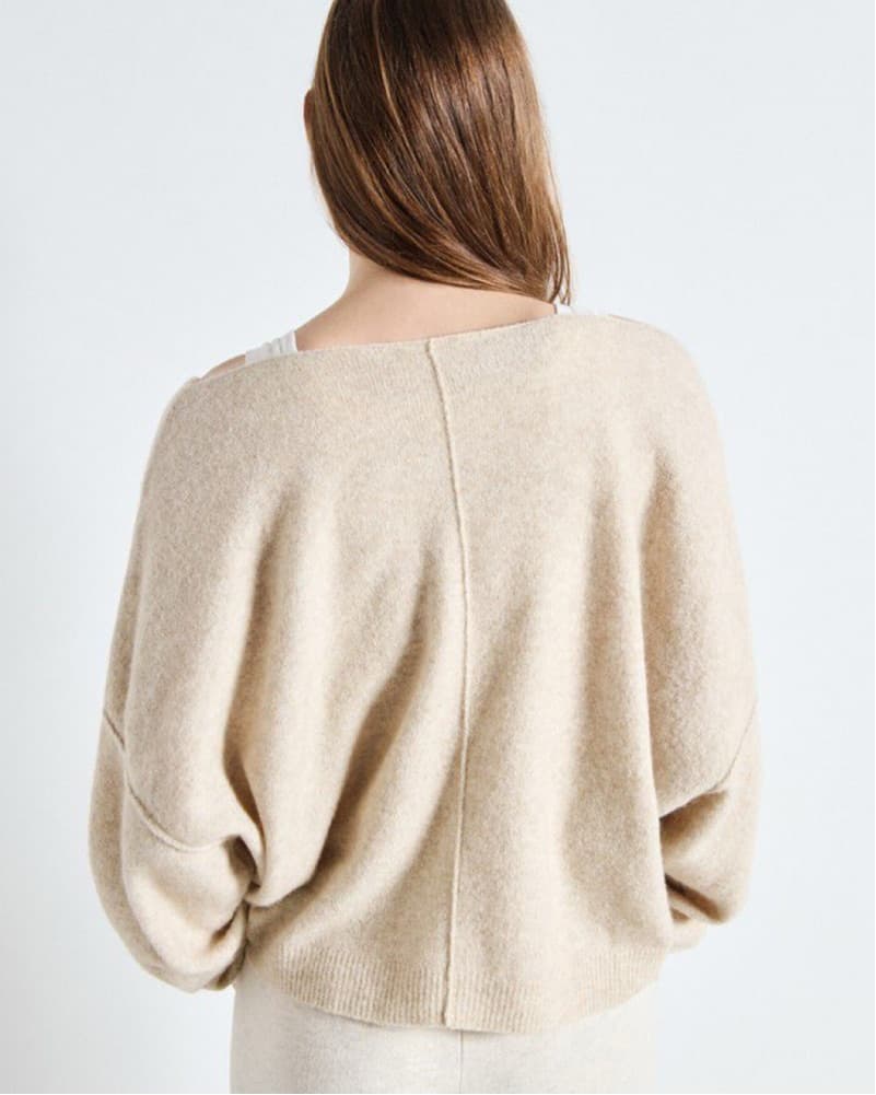 Boat Neck Wool Sweater - Image 2