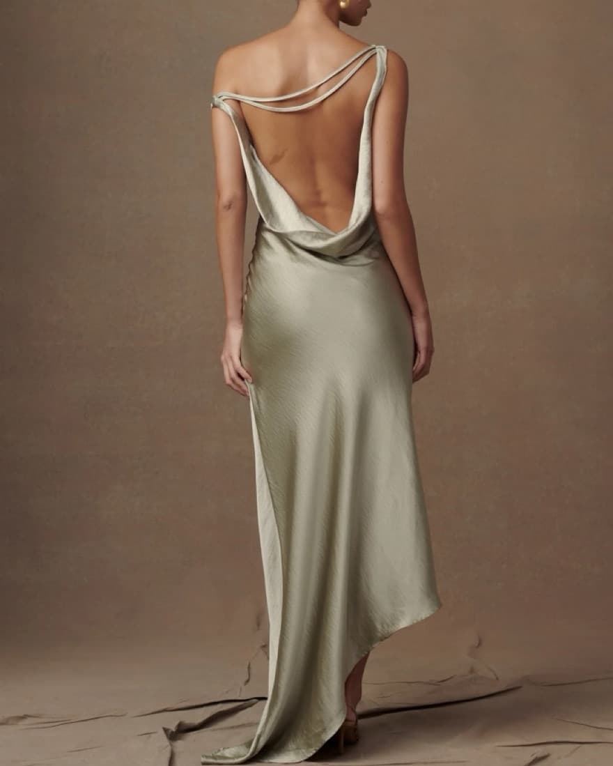 Meshki Yvette Slip Maxi Dress Sage - Image 1