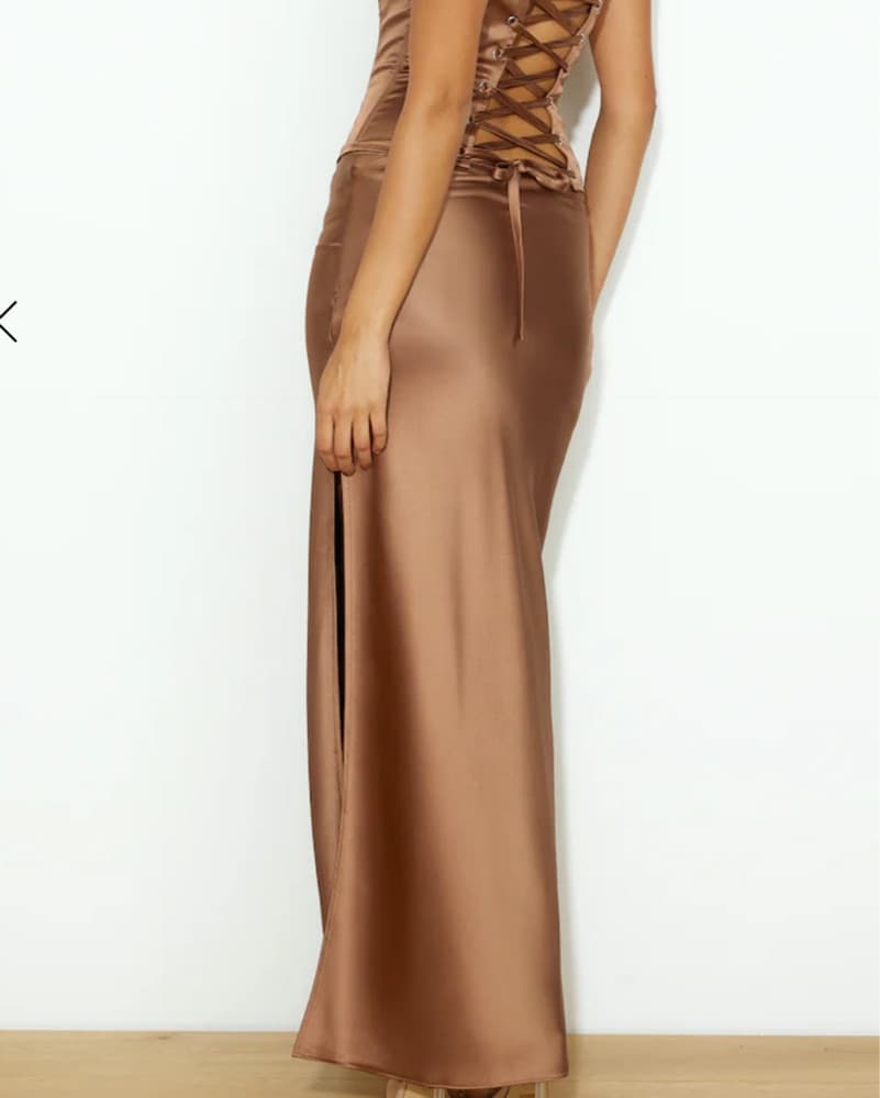 LIONESS DEVON MAXI SKIRT RUSSET - Image 4
