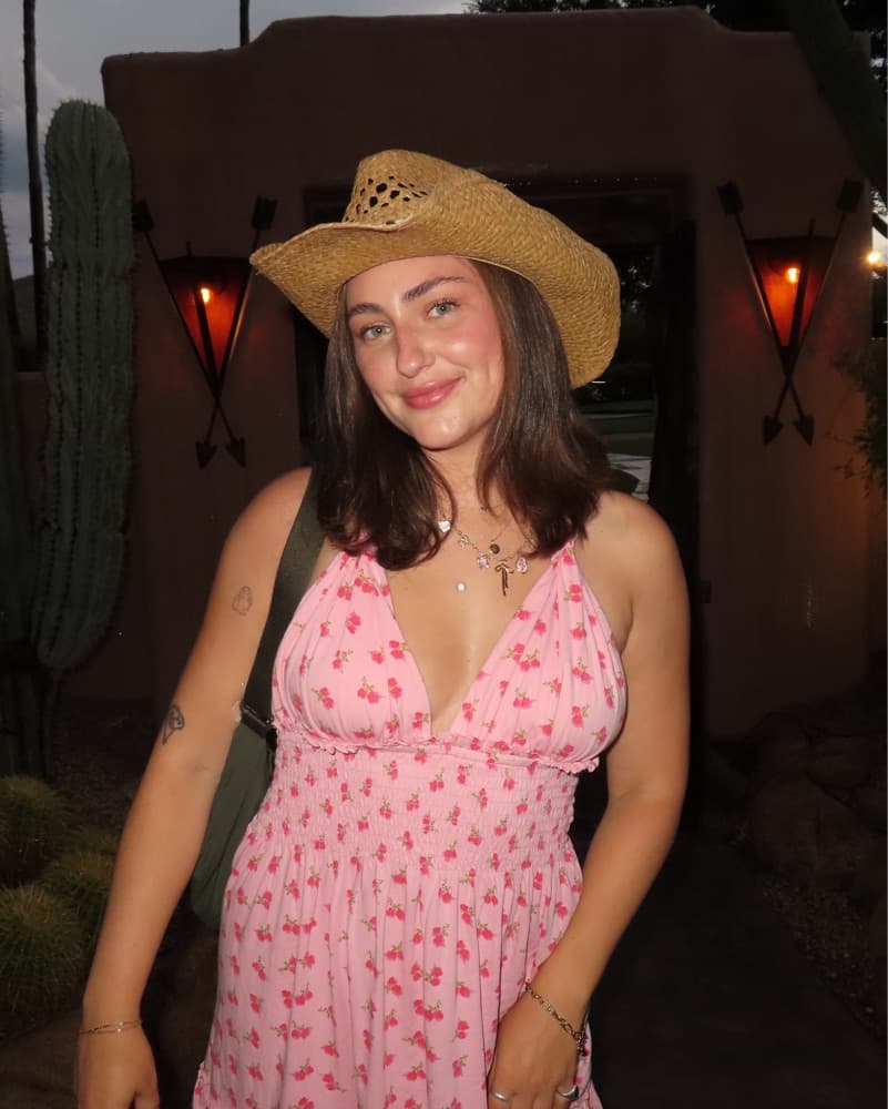 LoveShackFancy Pink Floral Halter Mini - Image 2