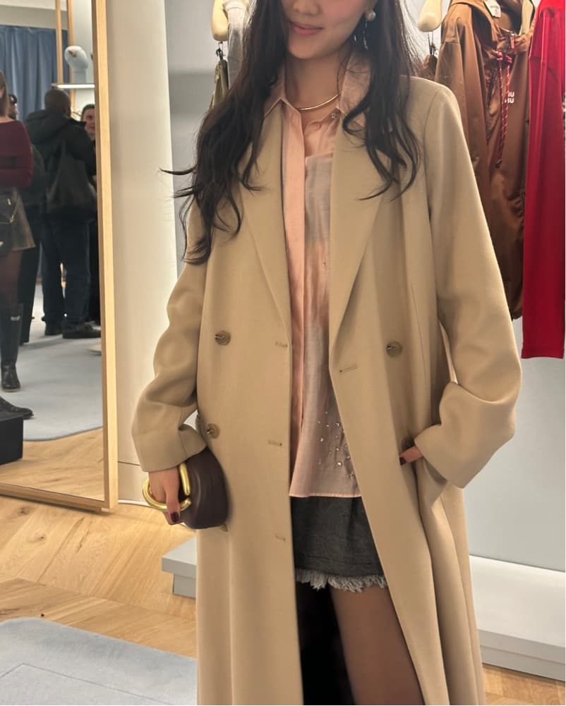 Vintage Tan Coat - Image 2