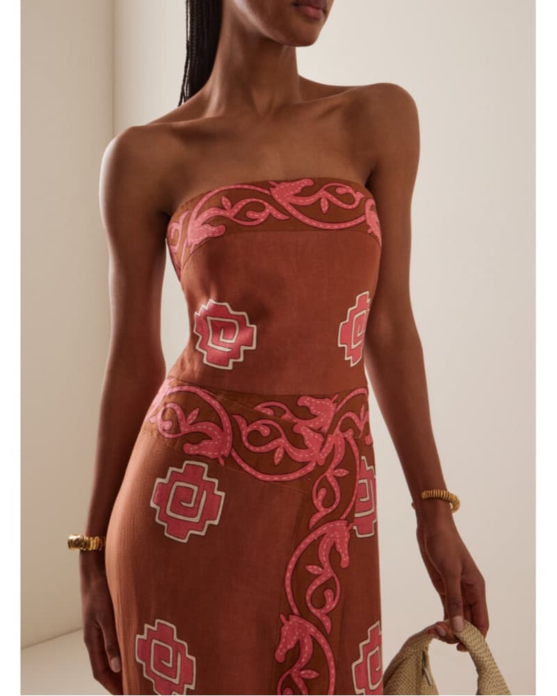 Johanna Ortiz Midi Linen Wrap dress  - Image 2