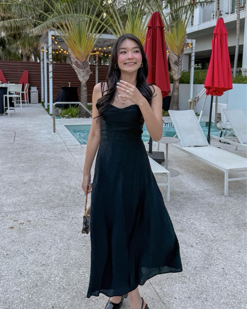 Black Midi Dress from Heychic - Image 5