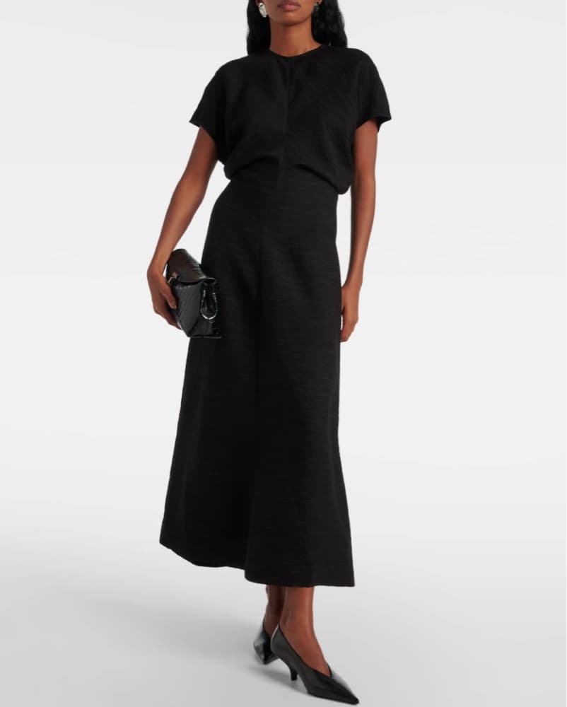 Toteme Croc Effect Black Leather Clutch - Image 5