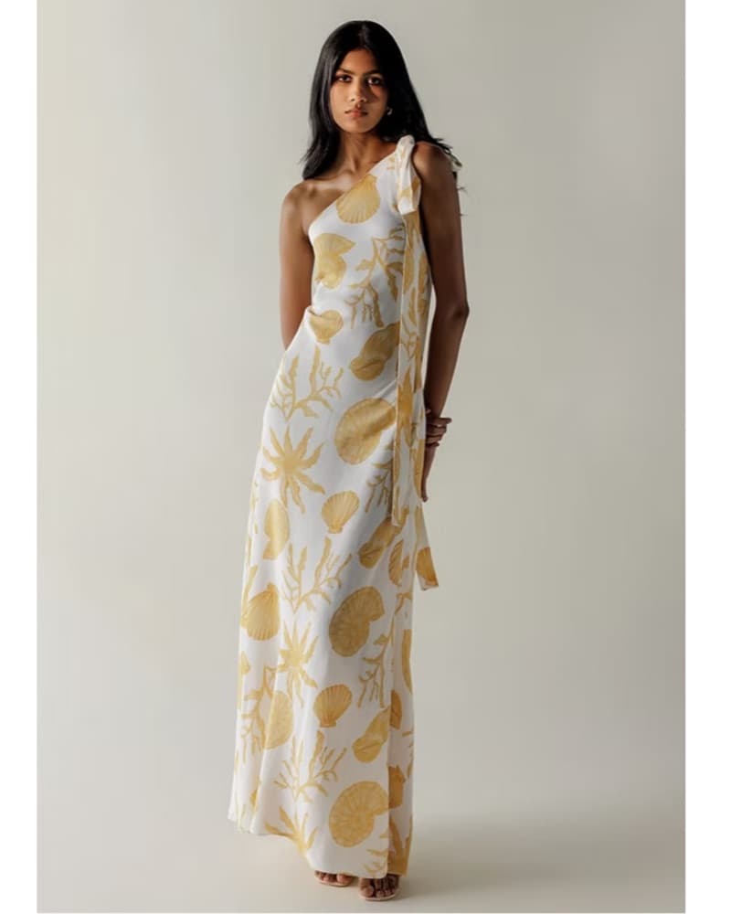 Vibrant Floral One-Shoulder Maxi Dress - Image 2