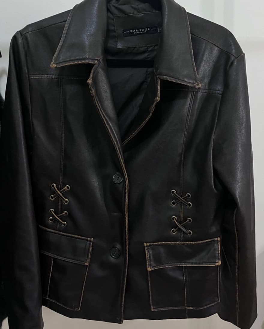 Vintage Brown Leather Jacket - Image 5