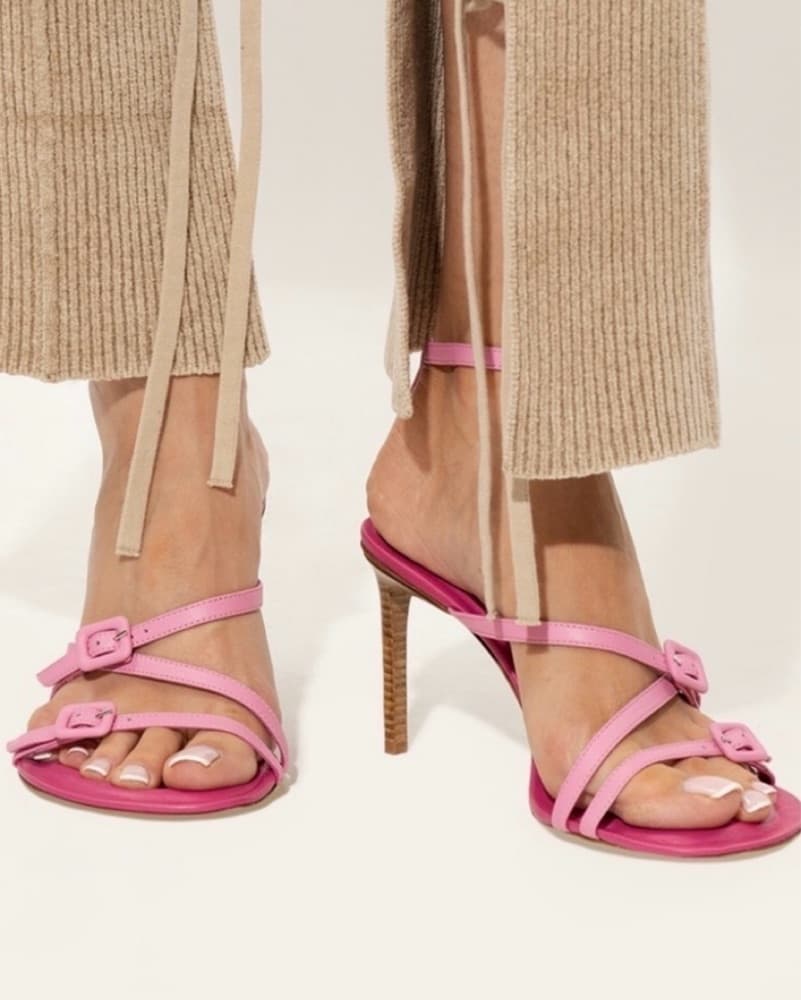 JACQUEMUS Bubblegum Pink Calf Leather Ca - Image 1