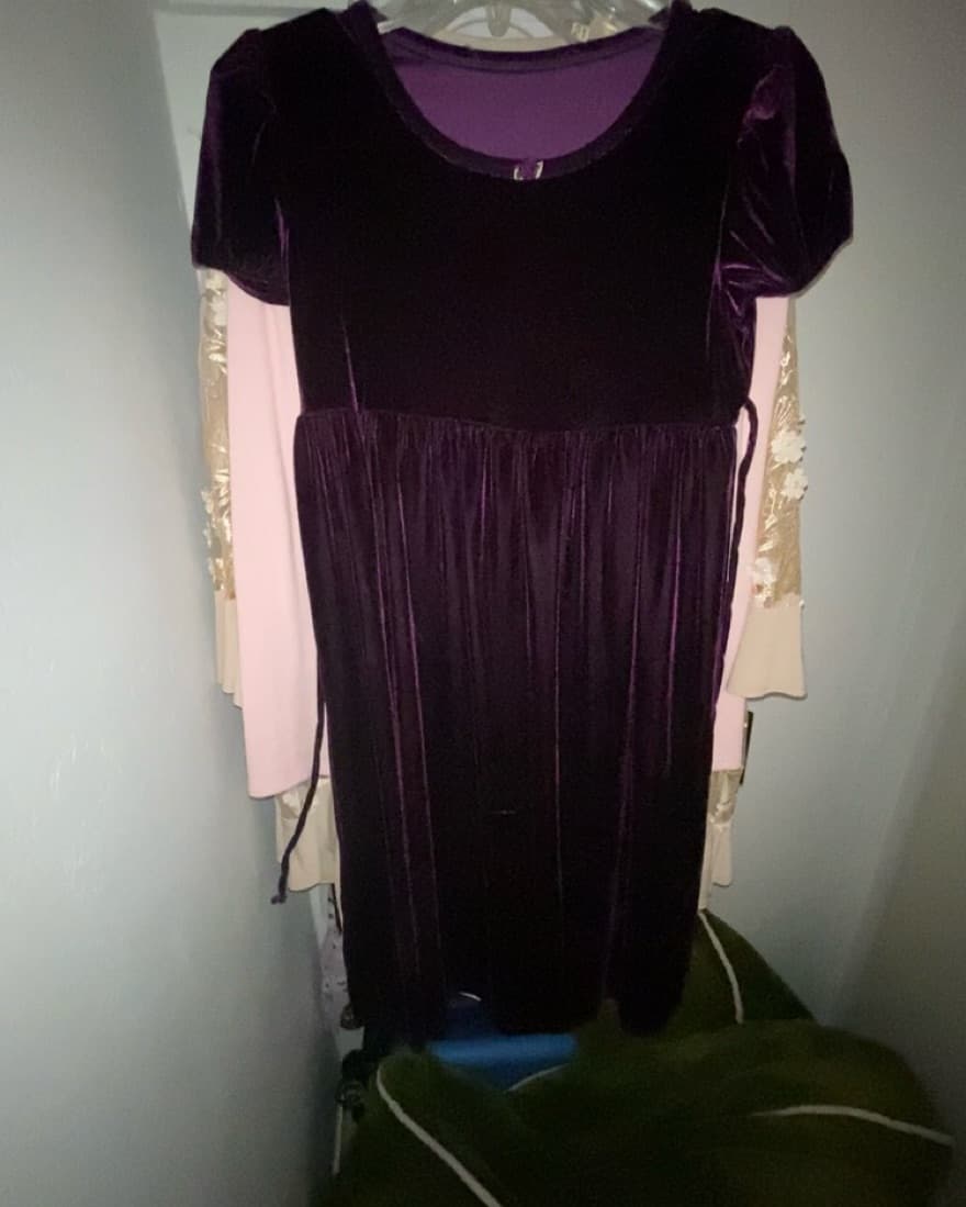 Purple Velvet Dress - Image 1