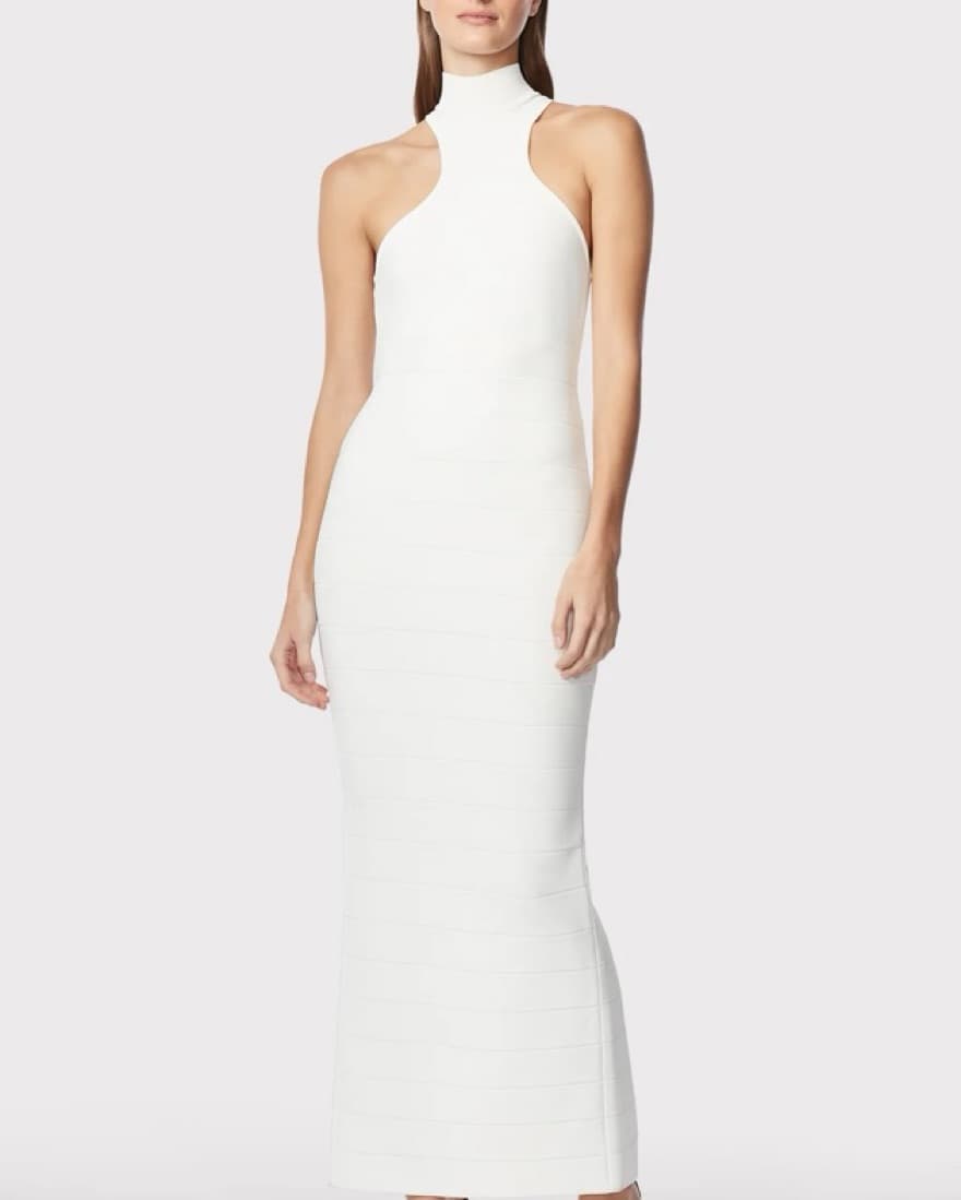 Hervé Leger White Bandage Dress - Image 6