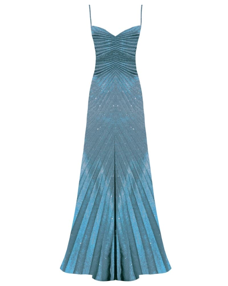 Blue Relic Sequin Gown - Image 3