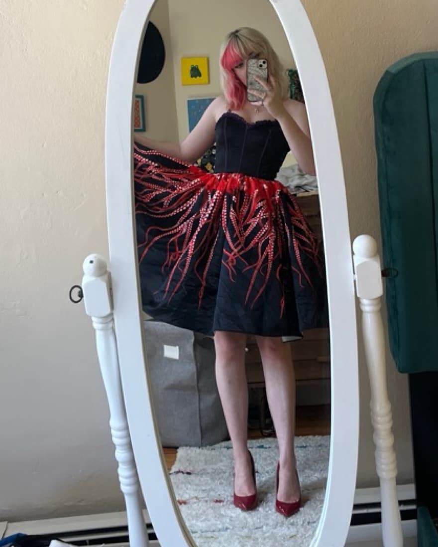 Octopus Print Tea Party Dress - Image 2