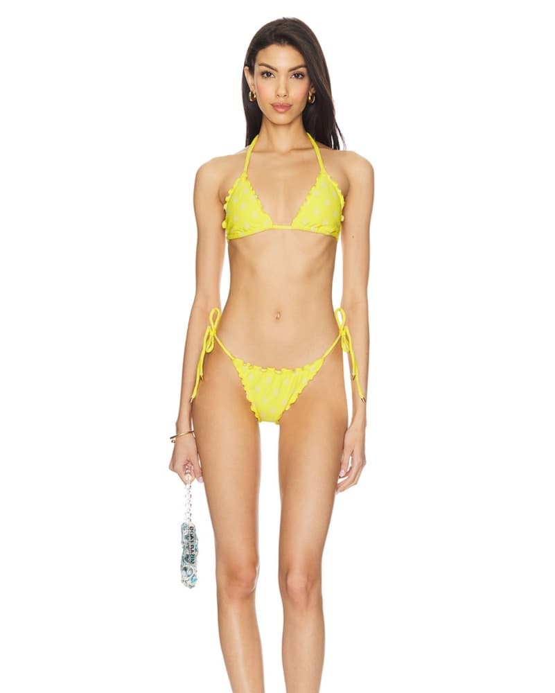 Vibrant Yellow Polka Dot Bikini - Image 4