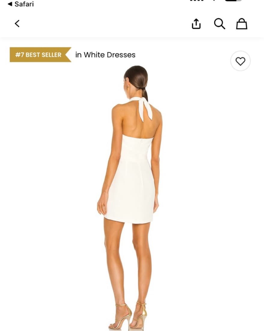 White Halter Dress Amanda Uprichatd  - Image 3