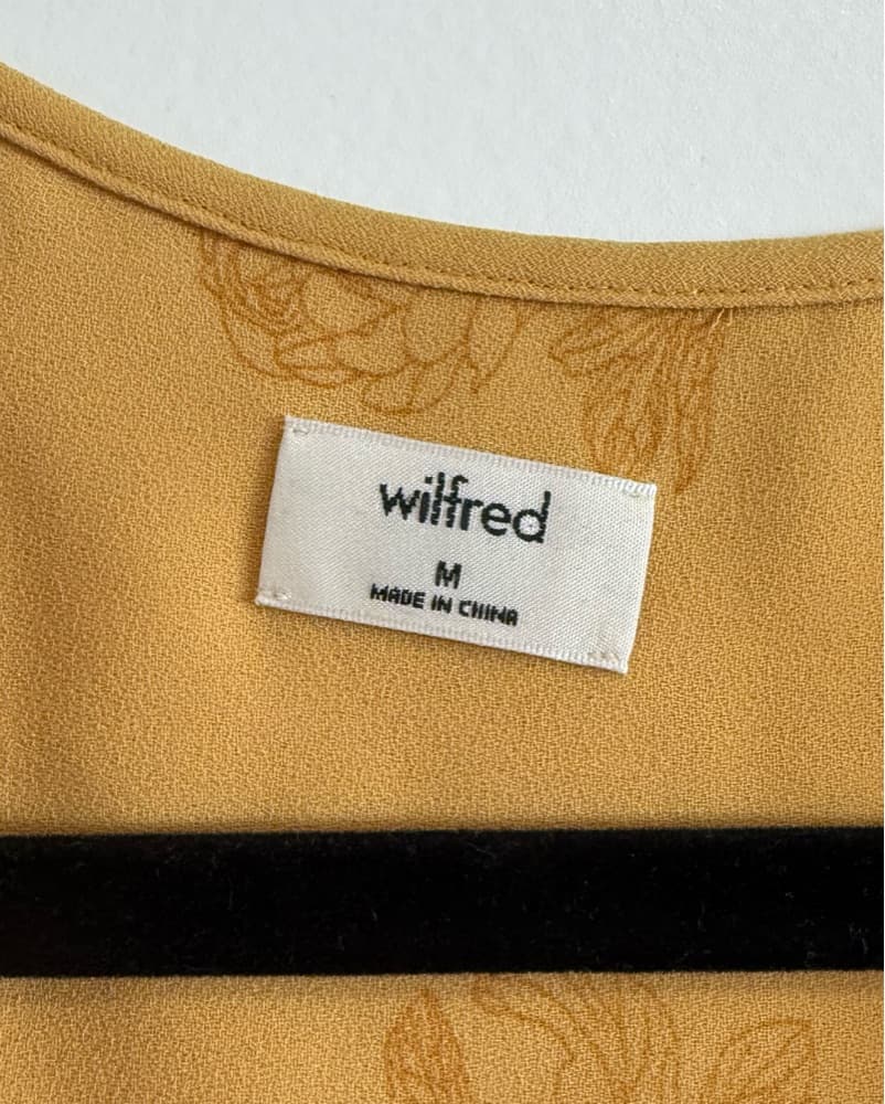 Aritzia Wilfred Yellow Ruffle Dress - Image 3