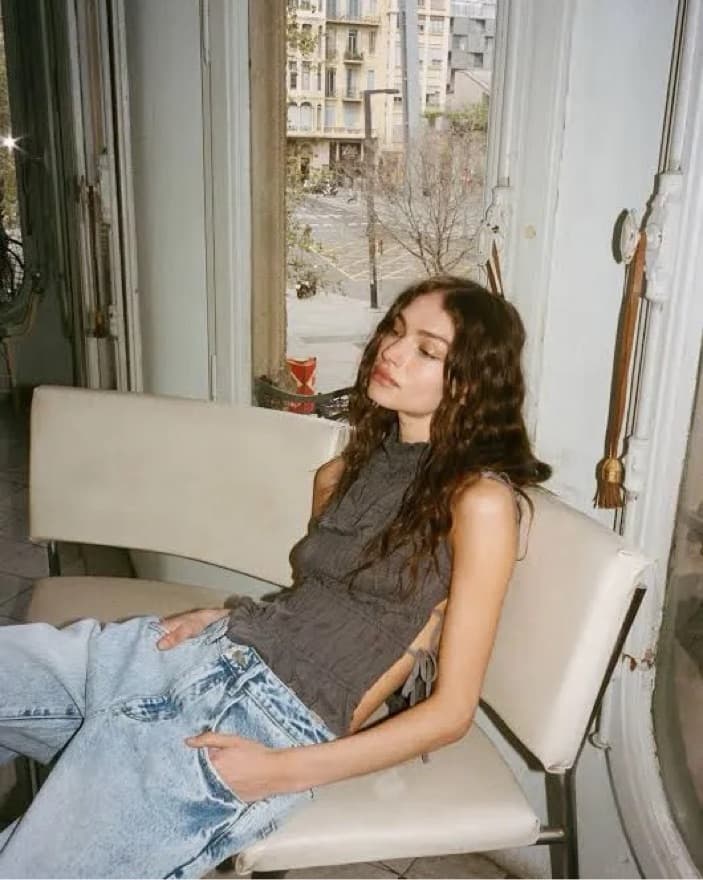 Ruched Open-Side Tied Top - Image 4