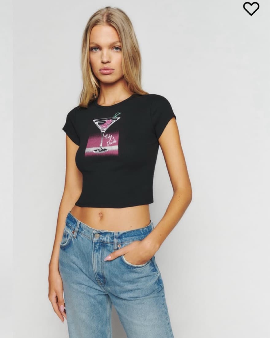 Reformation Martini T Shirt In Small!! - Image 4
