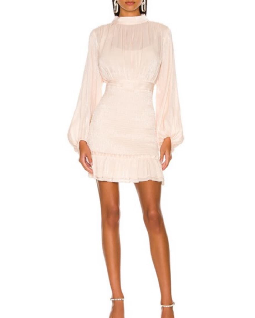 Rianne Mini Dress in Peach - Image 1