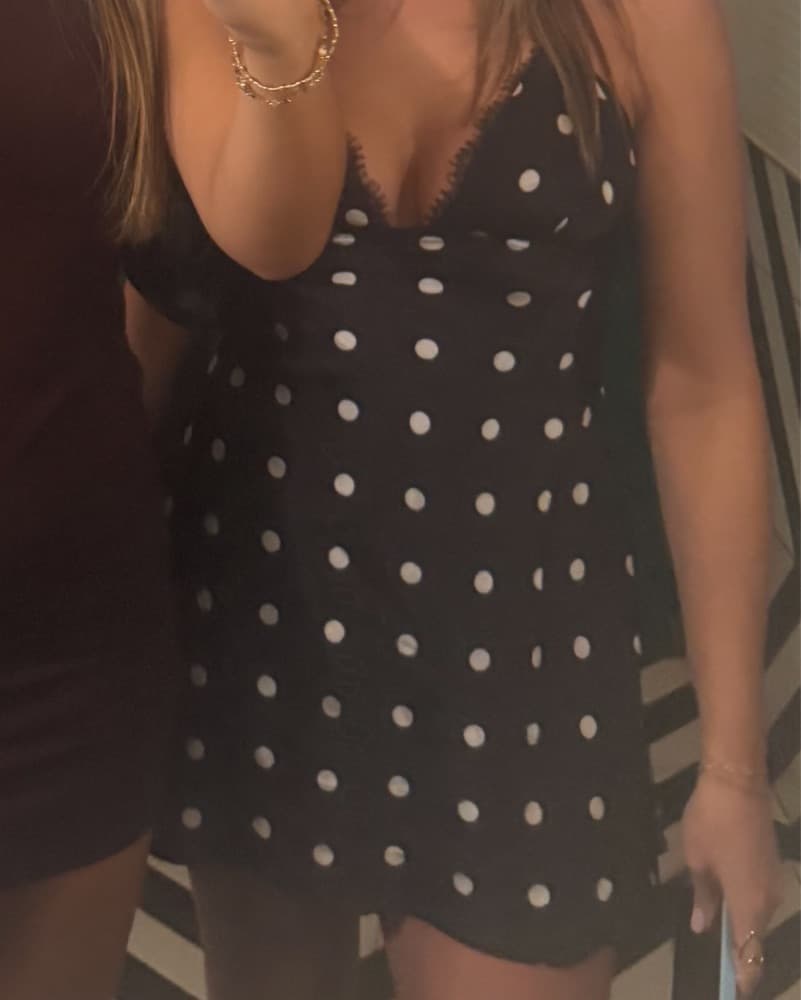 Isabella Slip Dress in Black & White - Image 6