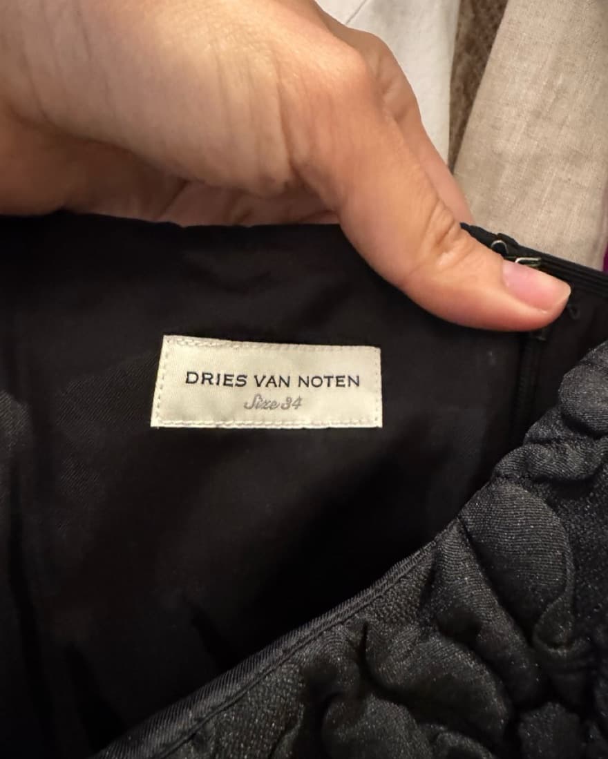 Dries Van Noten Embroidered Black Dress - Image 2
