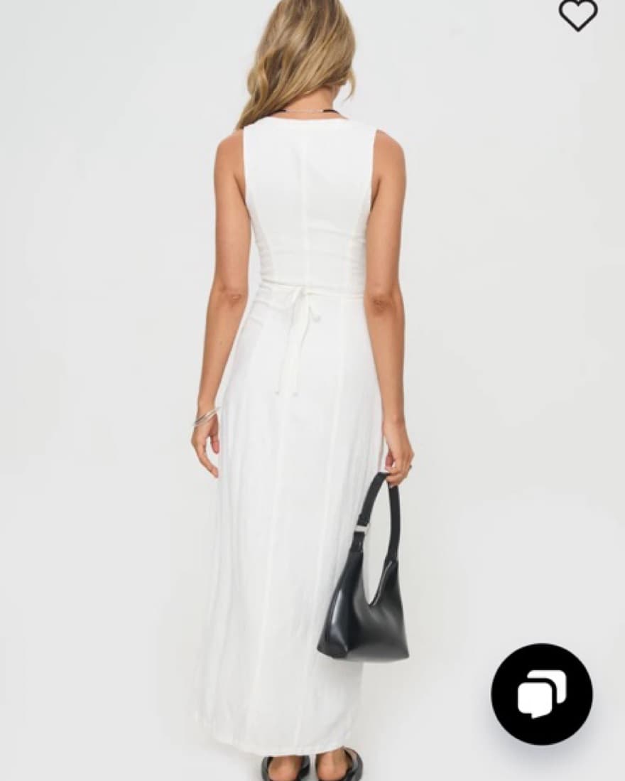 White Linen Dress - Image 2