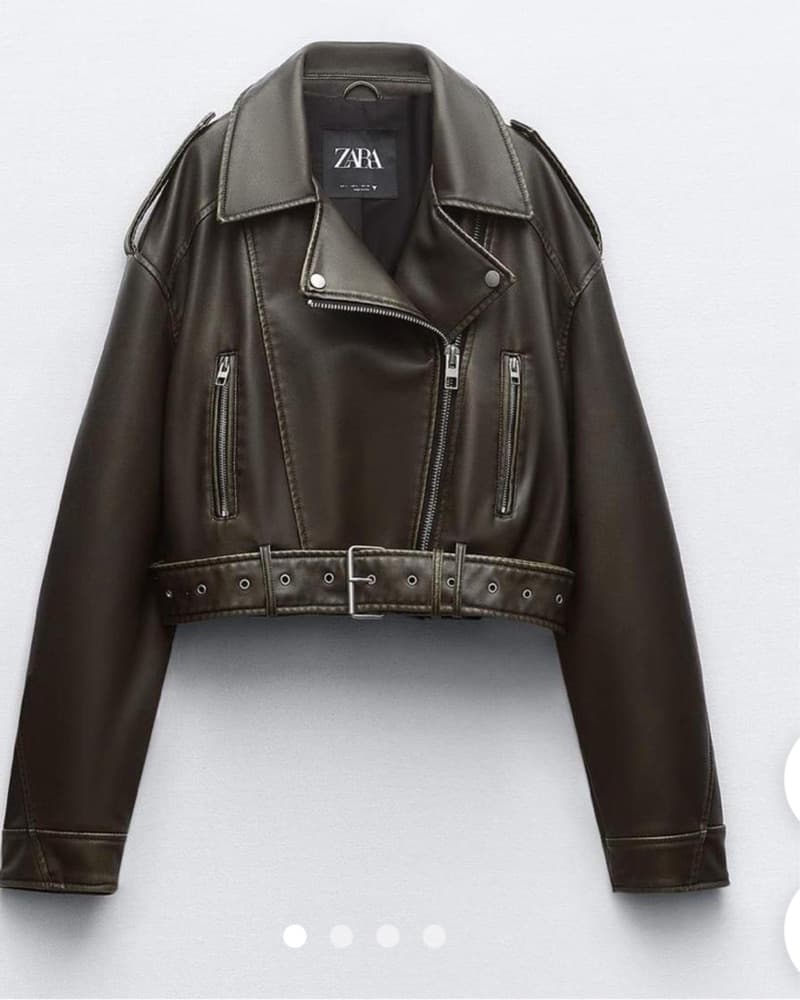 Zara Green Leagher Jacket  - Image 2