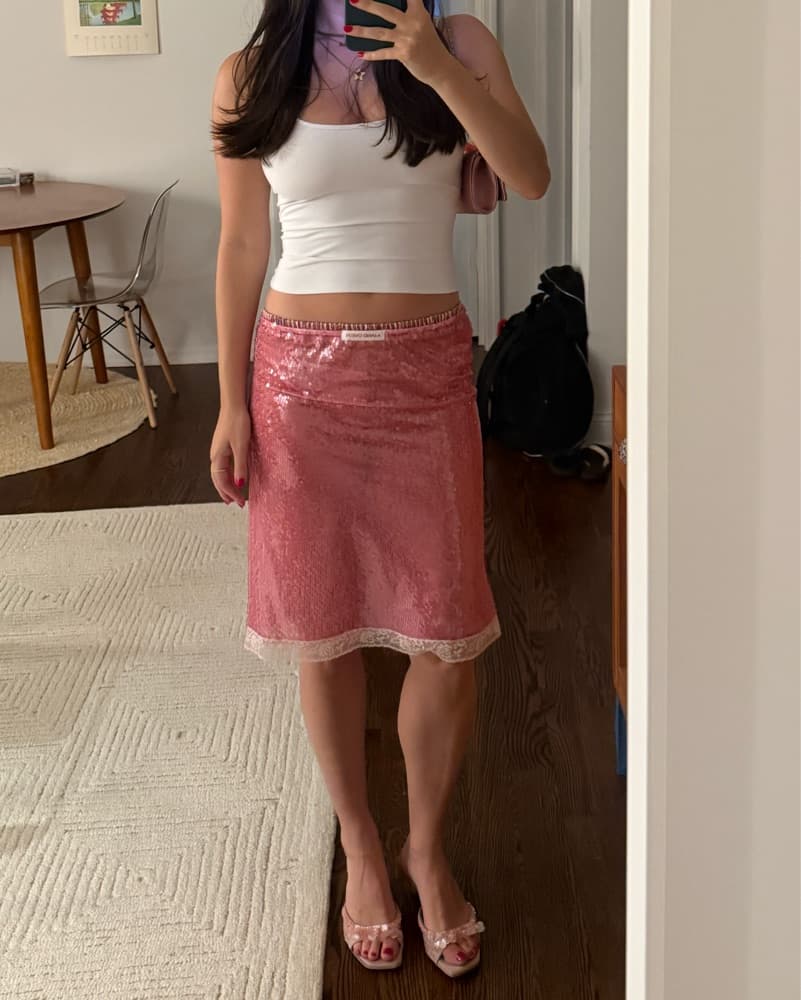 Handover Pink Sequin Skirt - Image 3
