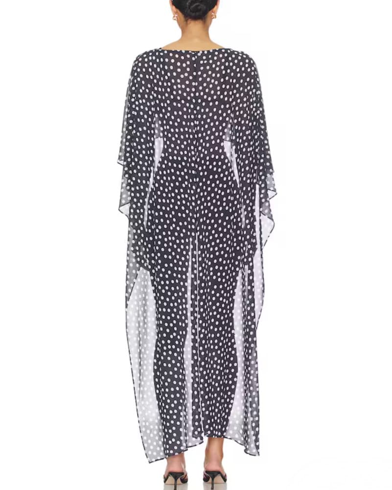 Cape Top in Black Polka Dot - Image 3