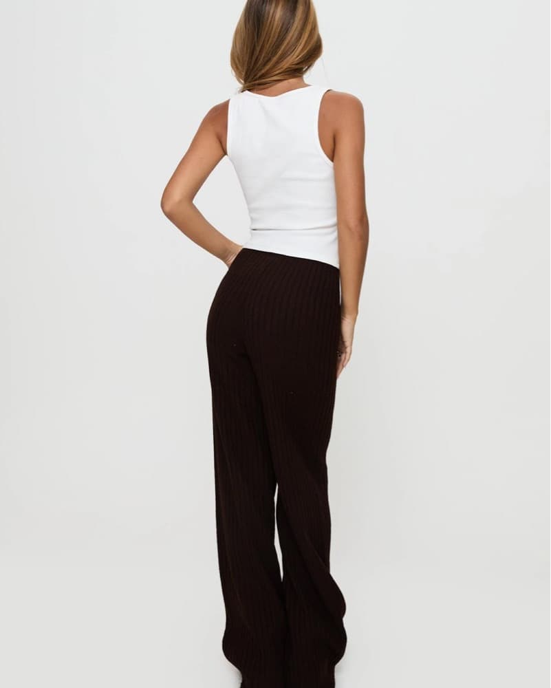 Brown Knit Pants - Image 3
