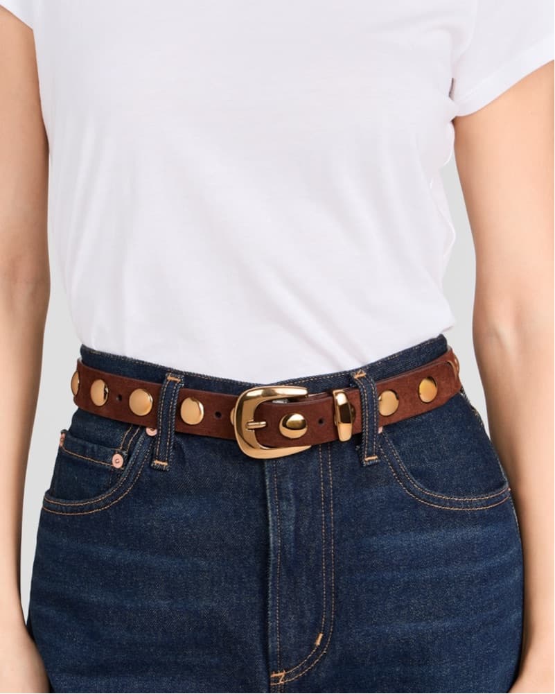 Madewell Studded Western Belt In Suede - Image 6