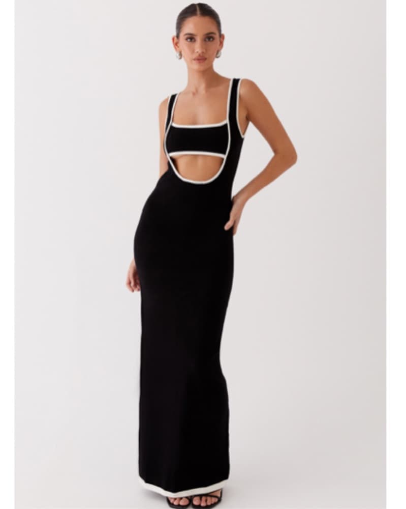 Peppermayo Lost In Paris Knit Maxi Dress - Image 3
