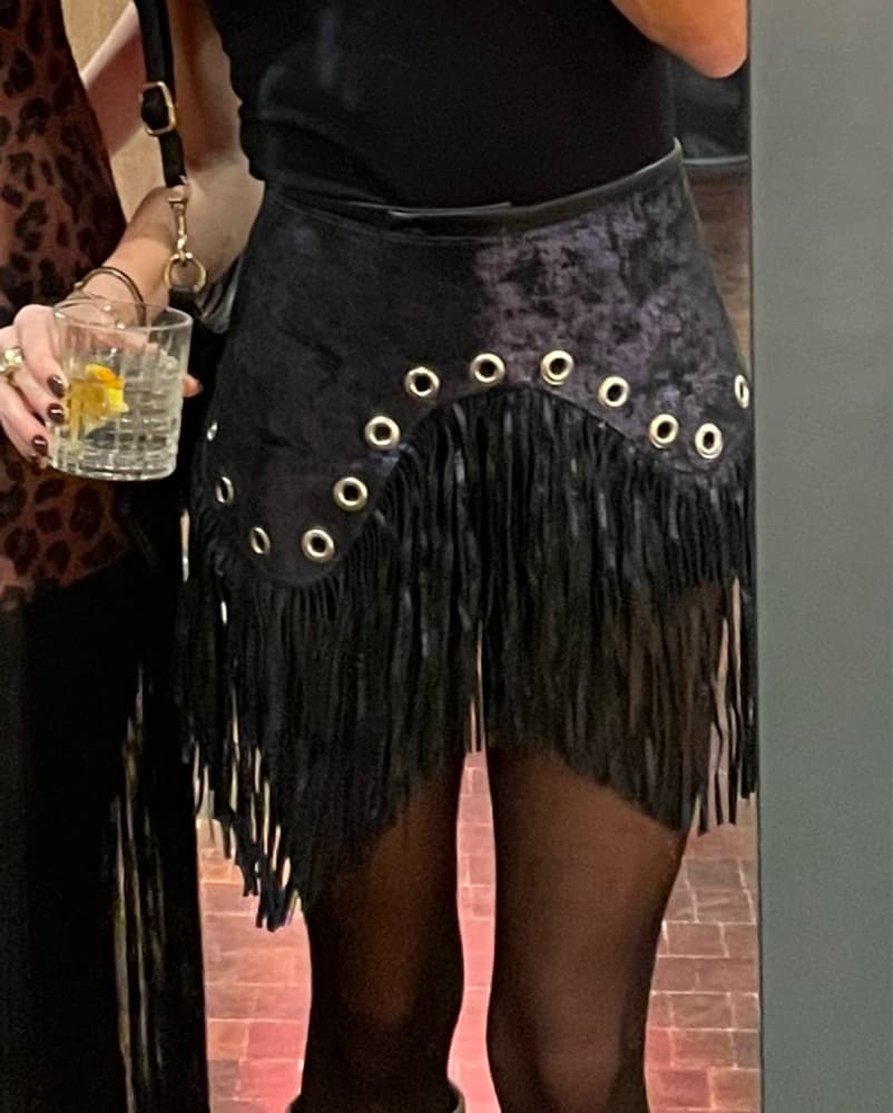 Western Fringe Leather Belt - Image 3