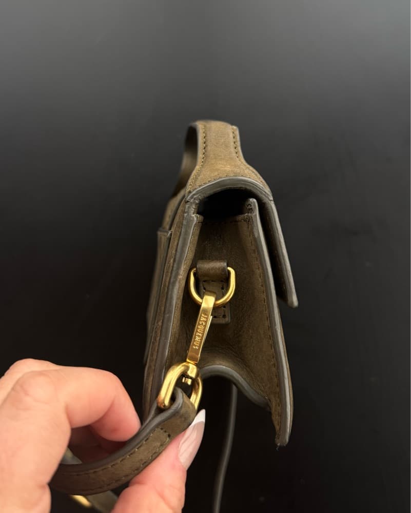 Jacquemus Olive Nubuck Le Bambino Bag - Image 5