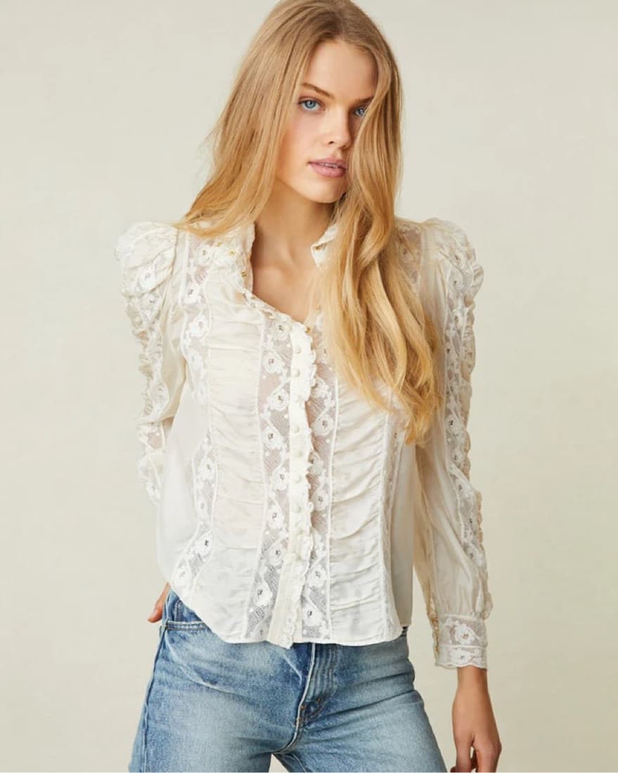 LoveShackFancy Victorian Blouse - Image 4