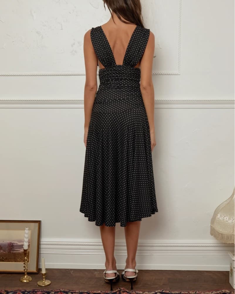 Fait Par Foutch Polka Dot Midi Dress - Image 2