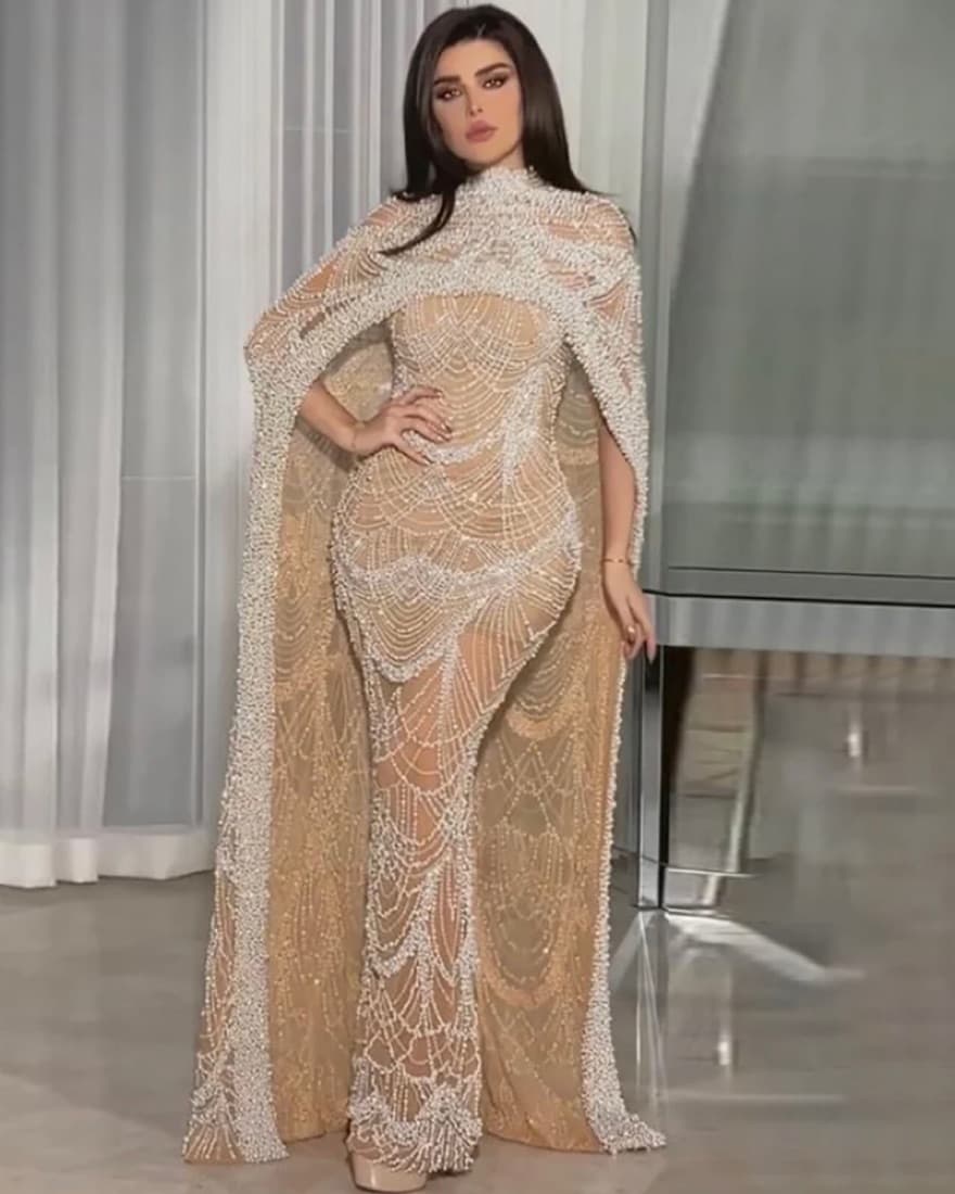 Sharon Said Evening Dress With Cape - Image 1