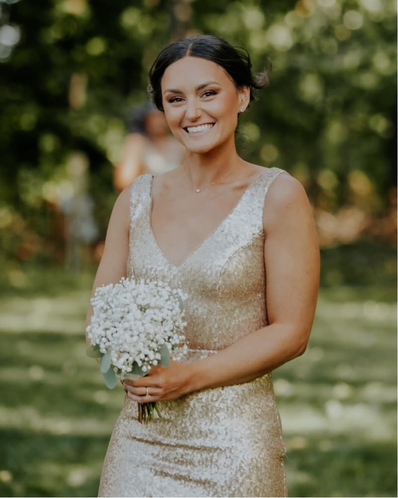 Revelry Sequin Champagne Dress - Image 3
